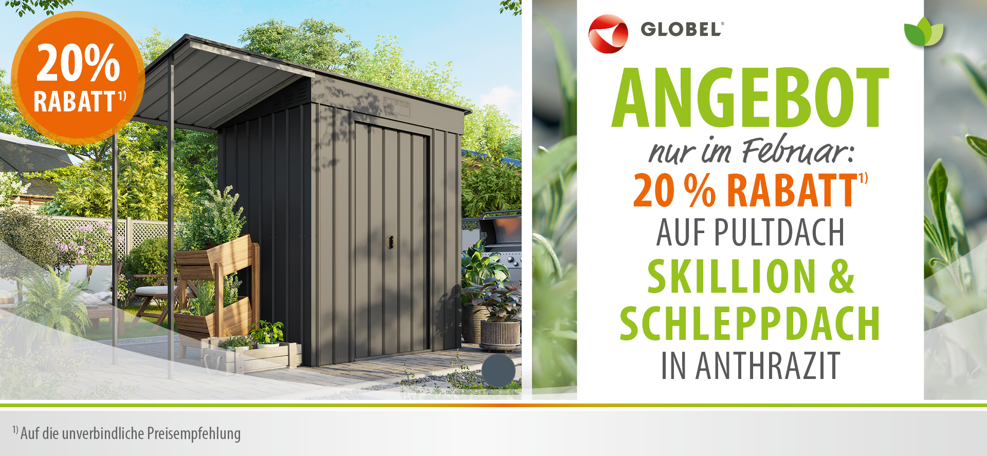 AKTION Gerätehaus SKILLION