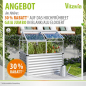 Preview: Vitavia Hochfrühbeet SET Gaia Jumbo 3mm ESG + Unterbau 83x122cm Alu eloxiert