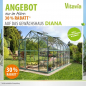 Preview: SET Vitavia Gewächshaus Diana 11500 ESG BxT 264x445cm smaragd + Fundamentsrahmen