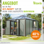 Preview: Vitavia Gerätehaus Lagerraum UNIVERSUM BxTxH 317x322x265cm 10,2m² Alu schwarz