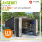 Preview: Globel großes Metall Gerätehaus PARKER 1015 BxTxH 308x464x225cm 13,4m² Anthrazit