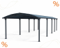 Preview: Palram-Canopia Alu Carport Arcadia 10600 grau Polycarbonat BxT 359x1077cm