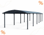 Preview: Palram-Canopia Alu Carport Arcadia 12700 grau Polycarbonat BxT 359x1290cm
