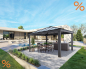 Preview: Palram-Canopia Aluminium Pavillon Dallas 4.3x4.3 14x14 (422x422cm) 6mm HKP