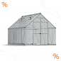Preview: Palram-Canopia Gewächshaus ESSENCE 8x12 4mm HKP BxT 244x367cm 9m² Alu eloxiert