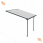 Preview: Palram-Canopia Terrassenüberdachung Feria 3x3 anthrazit TxB 295x305cm 8mm HKP