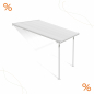 Preview: Palram-Canopia Terrassenüberdachung Feria 3x3 weiß TxB 295x305cm 8mm HKP