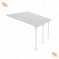 Preview: Palram-Canopia Terrassenüberdachung Feria 3x4 weiß TxB 295x425cm 8mm HKP