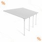 Preview: Palram-Canopia Terrassenüberdachung Feria 3x6 weiß TxB 295x610cm 8mm HKP