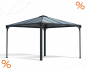 Preview: Palram-Canopia Pavillon Palermo 3600 360x360 6mm HKP Alu anthrazit