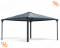 Preview: Palram-Canopia Pavillon Palermo 4300 430x430 6mm HKP Alu anthrazit
