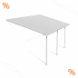 Preview: Palram-Canopia Terrassenüberdachung Feria 3x5 weiß TxB 295x546cm 8mm HKP