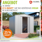 Preview: AKTION Globel Metall Gerätehaus Dream 86 BxTxH 245x185x198cm 4,1m² Silber metallic