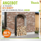Preview: Vitavia Kaminholzregal Ardor 401 BxTxH 99x40x200cm HOCH, Granit