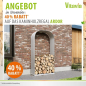 Preview: Vitavia Kaminholzregal Ardor 401 BxTxH 99x40x200cm HOCH, Blank