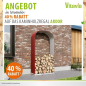 Preview: Vitavia Kaminholzregal Ardor 401 BxTxH 99x40x200cm HOCH, Rubin