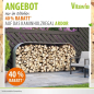 Preview: Vitavia Kaminholzregal Ardor 401 BxTxH 210x40x100cm QUER, Blank