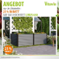 Preview: Vitavia Hochbeet Linus 630 BxTxH 96x188x63cm Zincalume® granit/schwarz