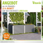 Preview: Vitavia Hochbeet Linus 630 BxTxH 96x188x63cm, Zincalume® granit/alu