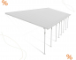 Preview: Palram-Canopia Terrassenüberdachung Feria 4x12.1 weiss 386x1212cm 8mm HKP
