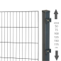 Preview: Elmar Jung Einstabmattenzaun Set Standard Pfosten 40/40 anthrazit