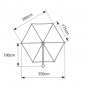 Preview: May Ampelschirm Rialto RG Grundmodell 1-er 350cm 3,5m rund Kurbel TexPoly