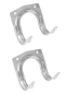 Preview: Pergart Doppelhaken Werkzeughaken 2er Set L7 X W6 X H7 cm für Gerätehäuser