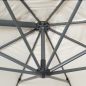 Preview: Doppler/Derby Pendelschirm Ravenna 400cm Ampelschirm Hellgrau + Ständerkreuz