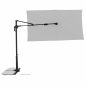 Preview: Doppler ACTIVE Pendel Green Edition City Rechteckiger Balkonschirm 240x135cm hellgrau