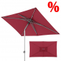 Preview: Doppler Sonnenschirm ACT Push Up ca. 220x130cm Alu Mast Farbe: Rot