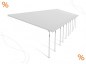Preview: Palram-Canopia Terrassenüberdachung Feria 4x14.5 weiss 386x1457cm 8mm HKP