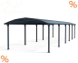 Preview: Palram-Canopia Alu Carport Arcadia 12700 grau Polycarbonat BxT 359x1290cm