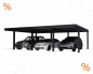 Preview: NEUHEIT Palram-Canopia Moderner Alu Doppel Carport OSLO 20x30 6x9m Polycarbonat