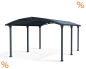 Preview: Palram-Canopia Alu Carport Arcadia 5000 grau Polycarbonat BxT 359x507cm