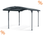 Preview: Palram-Canopia Carport ATLAS 5000 (288x495cm) Alu grau Polycarbonat grau