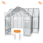 Preview: Vitavia Gewächshaus CLARUS 383x383cm 13m² ESG Glas inkl.Fundament Alu eloxiert