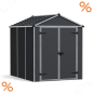Preview: Palram-Canopia Gerätehaus RUBICON 6X8 BxT 185x229cm 4,2m² Polycarbonat 10mm grau