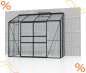 Preview: Vitavia Anlehngewächshaus Ida 3300 BxT 255x132cm 3,3m² ESG Glas Alu schwarz
