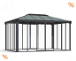 Preview: Palram-Canopia geschlossener Aluminium Pavillon LEDRO 4300 3x4.3m 10x14 Polycarbonat/Acryl