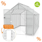 Preview: Vitavia Gewächshaus Olymp 11500 257x448cm HKP 4mm eloxiert + Fundamentsrahmen