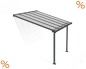 Preview: Palram-Canopia Terrassenüberdachung Olympia 3x3 anthrazit 295x307cm 16mm HKP