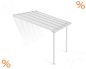 Preview: Palram-Canopia Terrassenüberdachung Olympia 3x3 weiß 295x307cm 16mm HKP