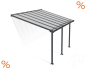 Preview: Palram-Canopia Terrassenüberdachung Olympia 3x4 anthrazit 295x425cm 16mm HKP