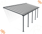 Preview: Palram-Canopia Terrassenüberdachung Olympia 3x8 anthrazit 295x860cm 16mm HKP