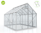Preview: SPARSET Vitavia Gewächshaus Meridian 1 8300 ESG Glas eloxiert + Fundament + 2 Dachlüfter