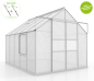 Preview: SPARSET Vitavia Gewächshaus Meridian 2 8300 BxT 257x321 4mm HKP eloxiert + Fundament + 2 Dachlüfter