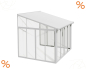 Preview: Palram-Canopia Kaltwintergarten San Remo 3x3 Terrassenüberdachung Weiss 277x314cm