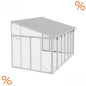 Preview: Palram-Canopia Kaltwintergarten San Remo 3x4.25 Terrassenüberdachung Weiss 277x435cm