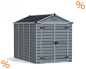 Preview: Palram-Canopia Gerätehaus SKYLIGHT 6x10 (185x304cm) Thermo Polycarbonat grau