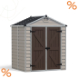 Preview: Palram-Canopia Gerätehaus SKYLIGHT 6x5 (185x154cm) Polycarbonat Tan (Beige/Braun)